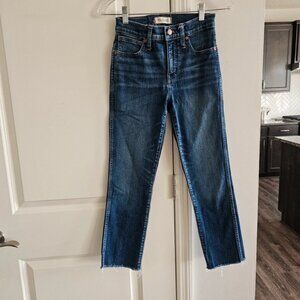 Madewell Slim Straight Jeans in Hammond Wash.
